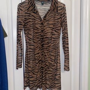 Zebra print long sleeve size small
